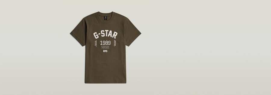 t-shirt ample à motif graphique 89 au dos