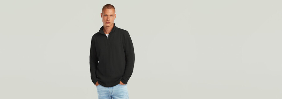 t-shirt à demi-zip tweeter
