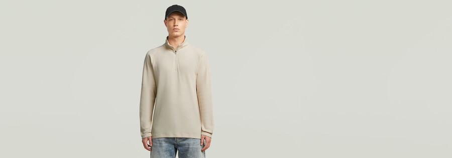 t-shirt à demi-zip tweeter