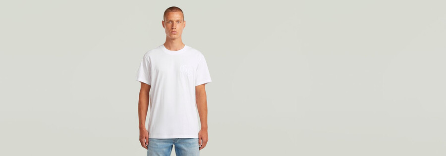 t-shirt ample à dos floqué