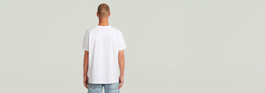 t-shirt ample à dos floqué