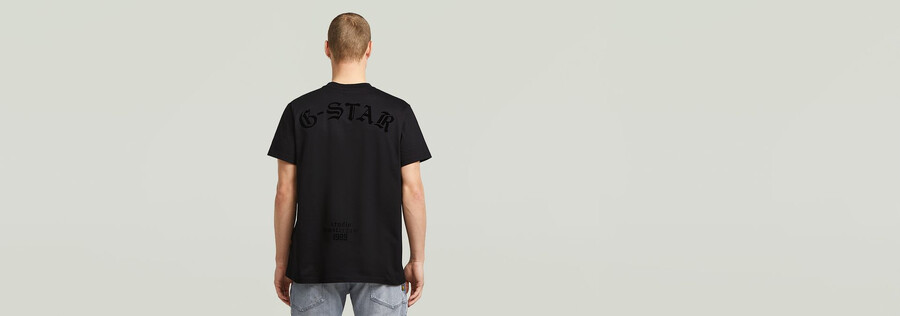 t-shirt ample à dos floqué