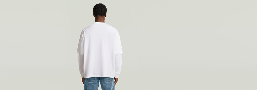 t-shirt ample à manches doubles
