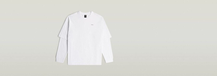 t-shirt ample à manches doubles