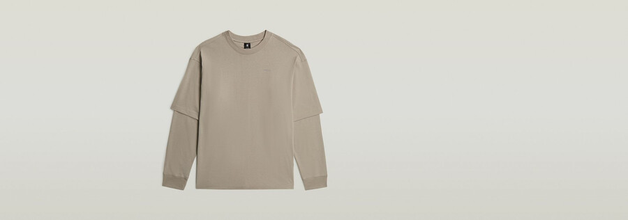 t-shirt ample à manches doubles