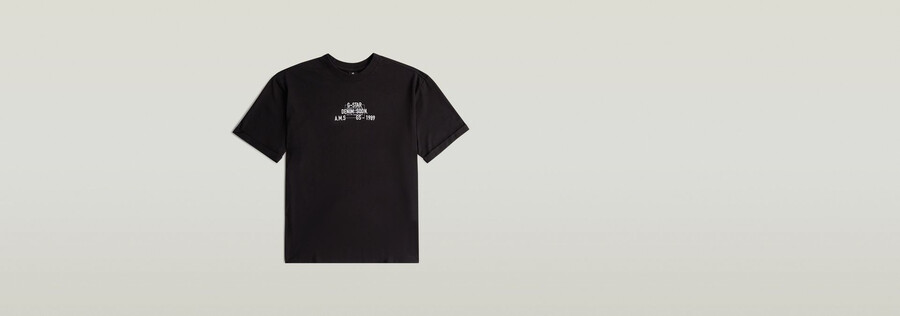 t-shirt décontracté à motif graphique multi-technique