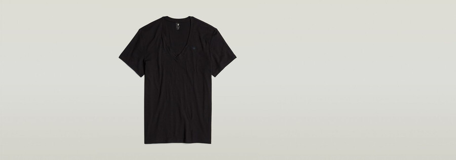 lot de 2 t-shirts basiques à col en v
