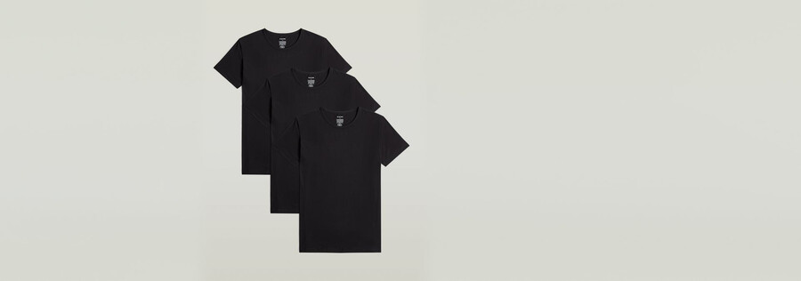 lot de 3 t-shirts col rond