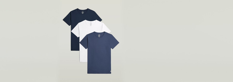 lot de 3 t-shirts col rond